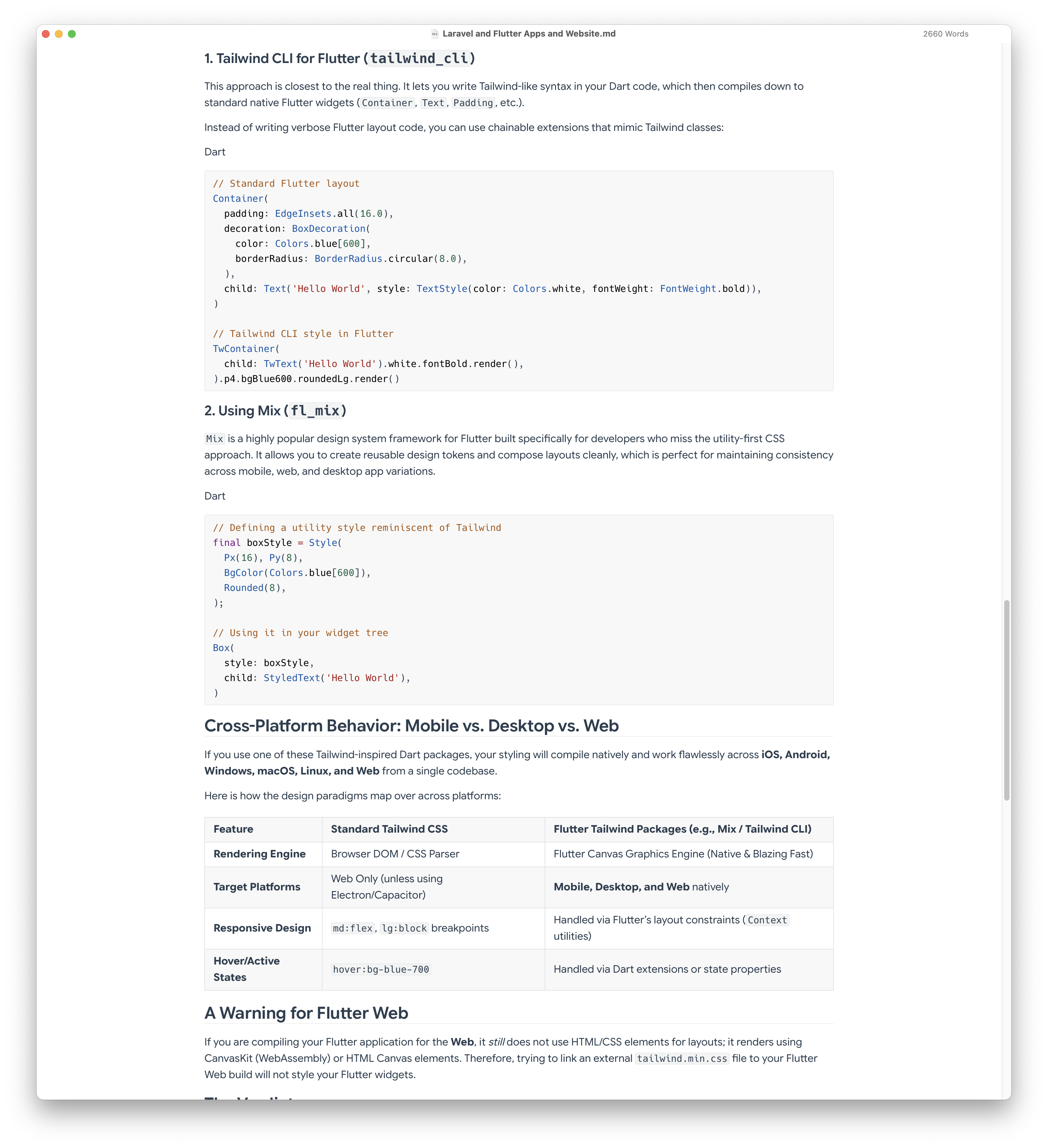 Typora rendering a Markdown document
